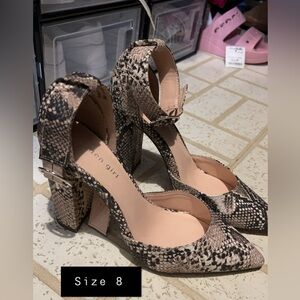 Women Snake Print Heels